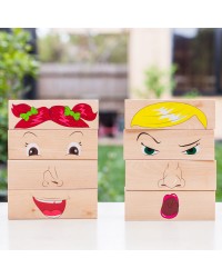 Como Eu Me Sinto - Blocos de Madeira - How Am I Feeling Wooden Blocks